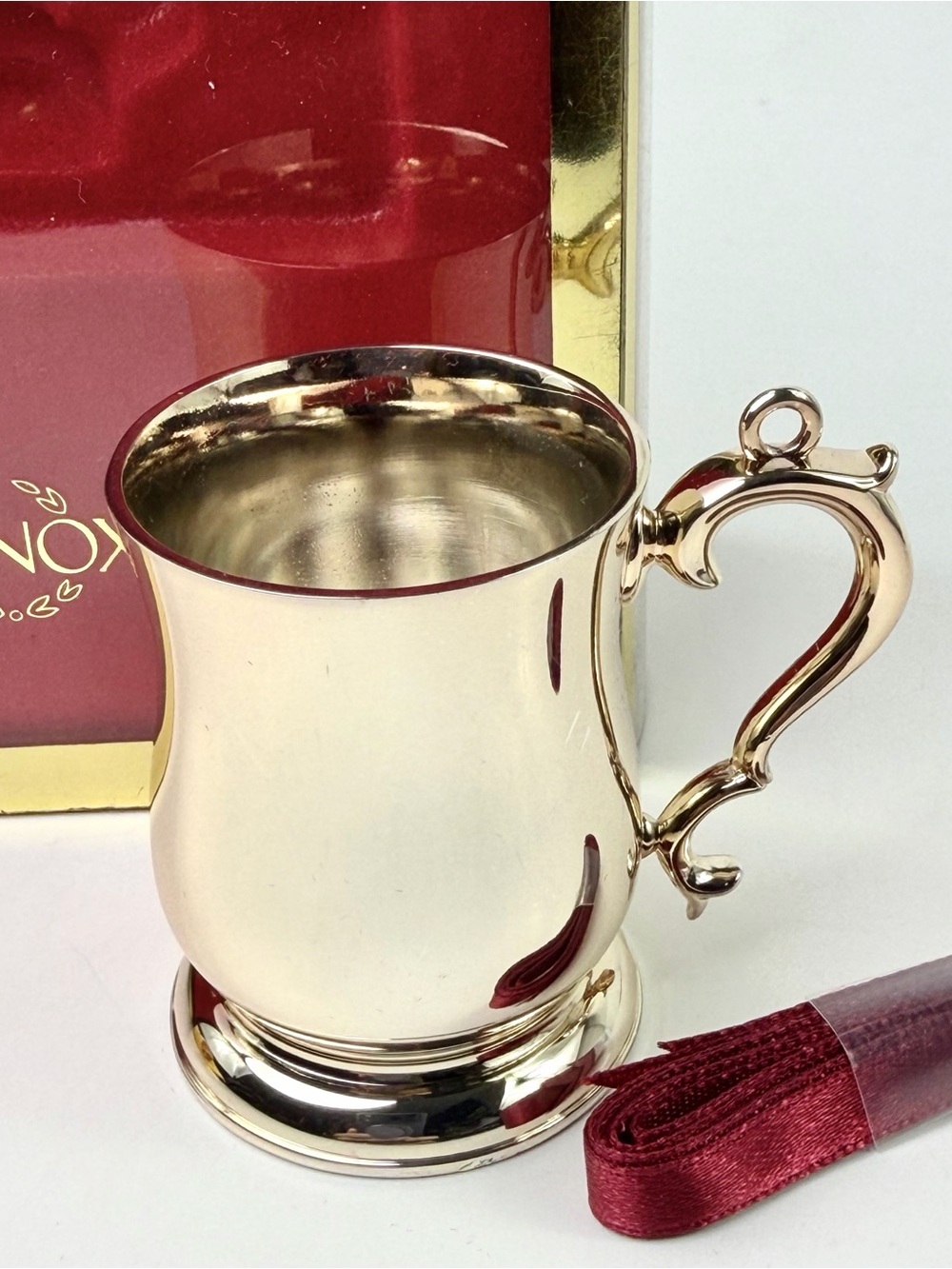 Lenox Williamsburg Cheers Mini Tankard Ornament Silver Plated Boxed Colonial Mug